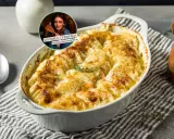 Herzhaftes Kartoffelgratin aus rohen Kartoffeln, goldbraun gebacken. Perfekt für schnelle Küche, wie Vivi zeigt.