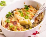 Überbackener Chicorée mit Käse und Kräutern, ein köstliches Gericht, das Lust auf mehr Chicorée Rezepte macht.