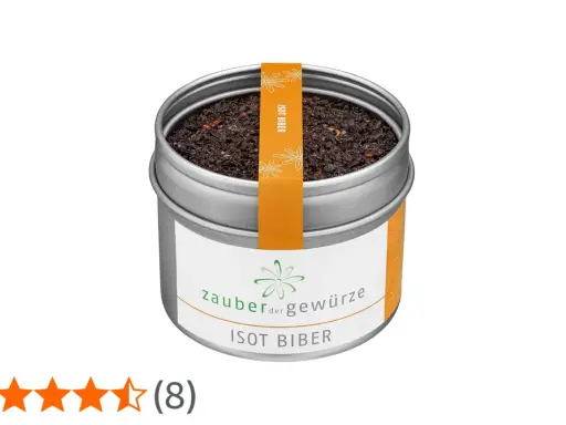 Dose mit Isot Biber Gewürz, ein scharfer Ersatz für Pfeffer.
