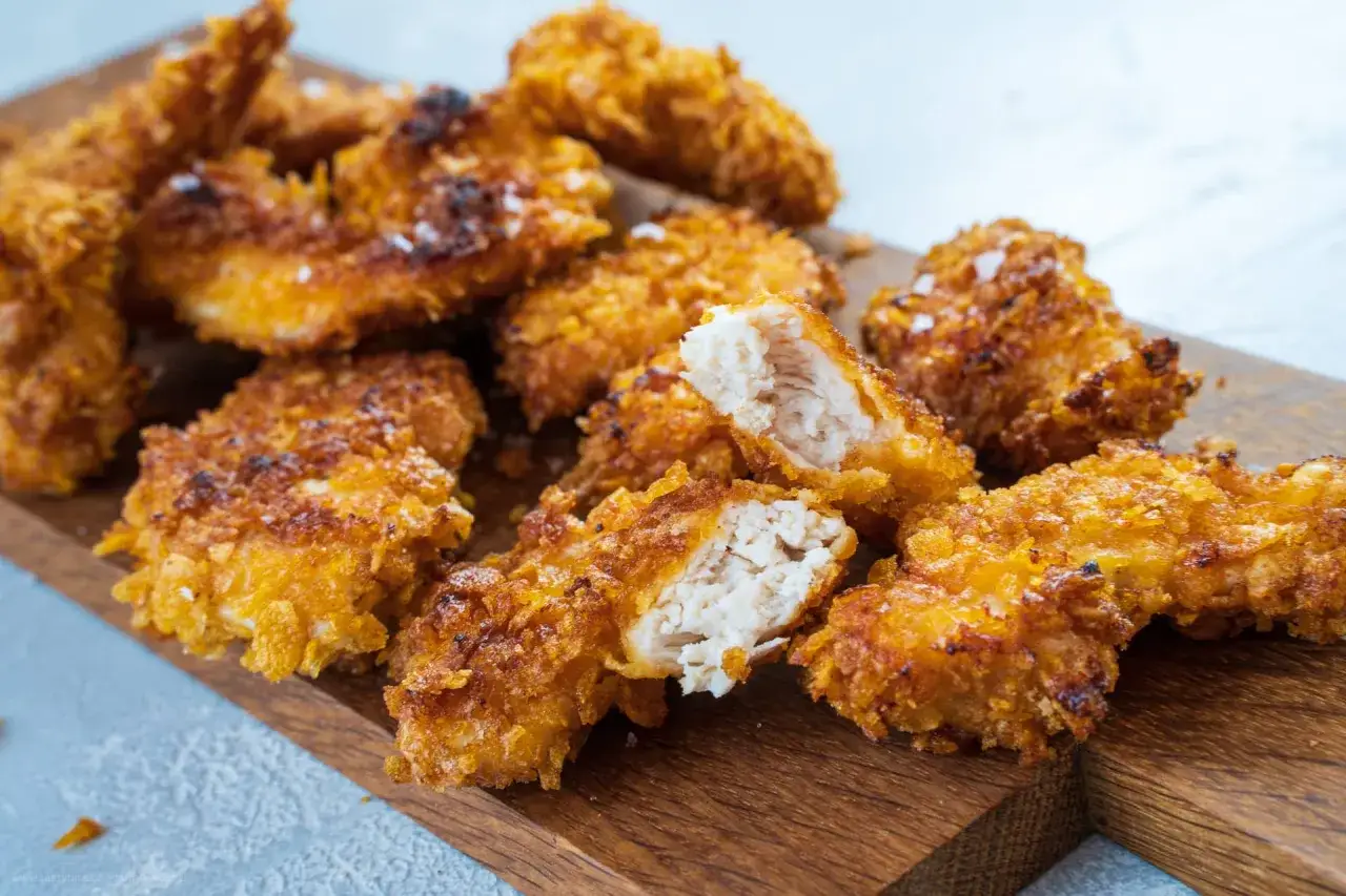 Knusprige chicken nuggets selber machen: goldbraun paniert, saftig und perfekt f&uuml;r jeden Anlass.